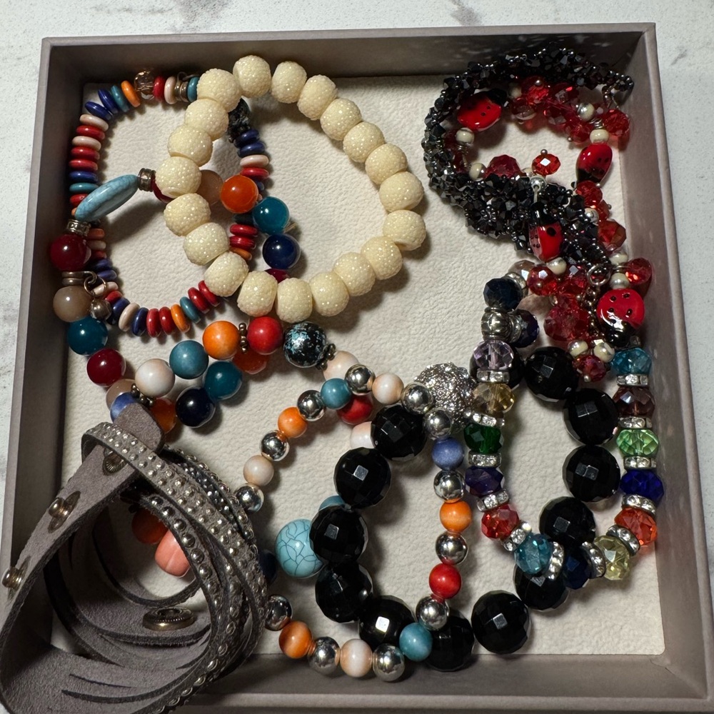 Colorful Beaded Bracelet Set